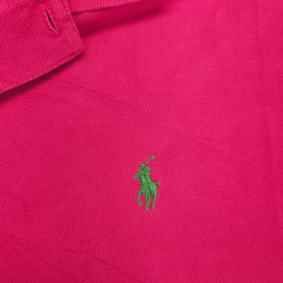 Polo by Ralph Lauren Collared Short Sleeve Polo Shirt Mens Size Large L Pink - Picture 4 of 9